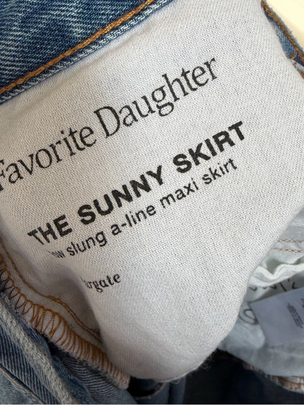 Favorite Daughter Sunny denim maxi skirt size 30, nwt - Picture 5 of 8